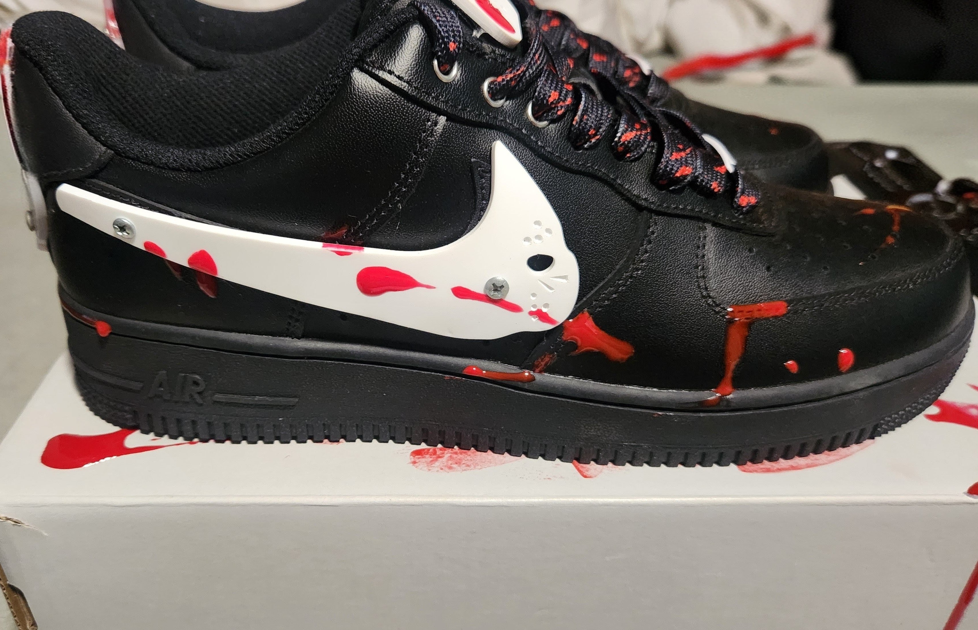 Nike Air Force 1 Custom Jason Voorhees Friday the 13th - Shoe Baker ATL
