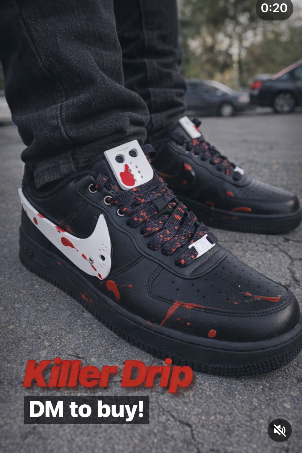 Nike Air Force 1 Custom Jason Voorhees Friday the 13th - Shoe Baker ATL