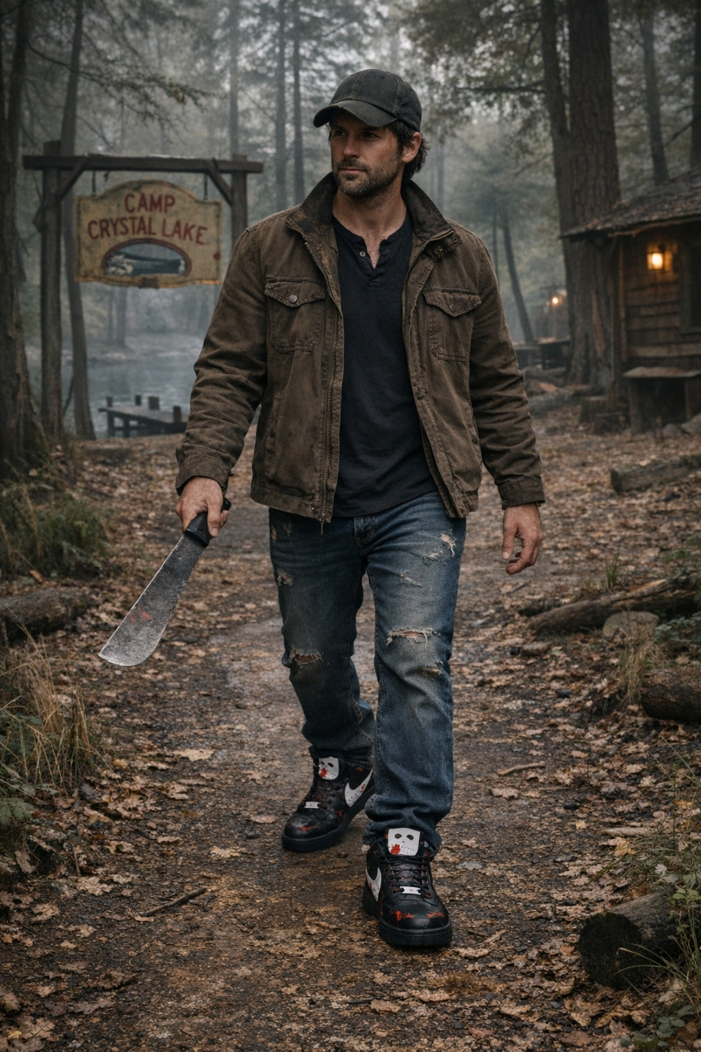Nike Air Force 1 Custom Jason Voorhees Friday the 13th - Shoe Baker ATL