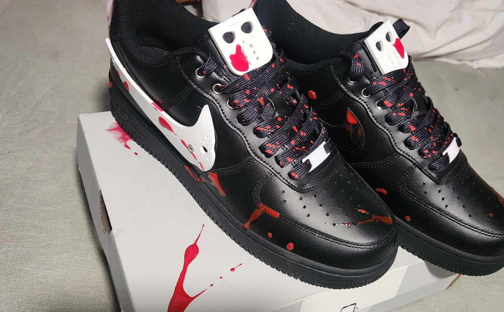 Nike Air Force 1 Custom Jason Voorhees Friday the 13th - Shoe Baker ATL