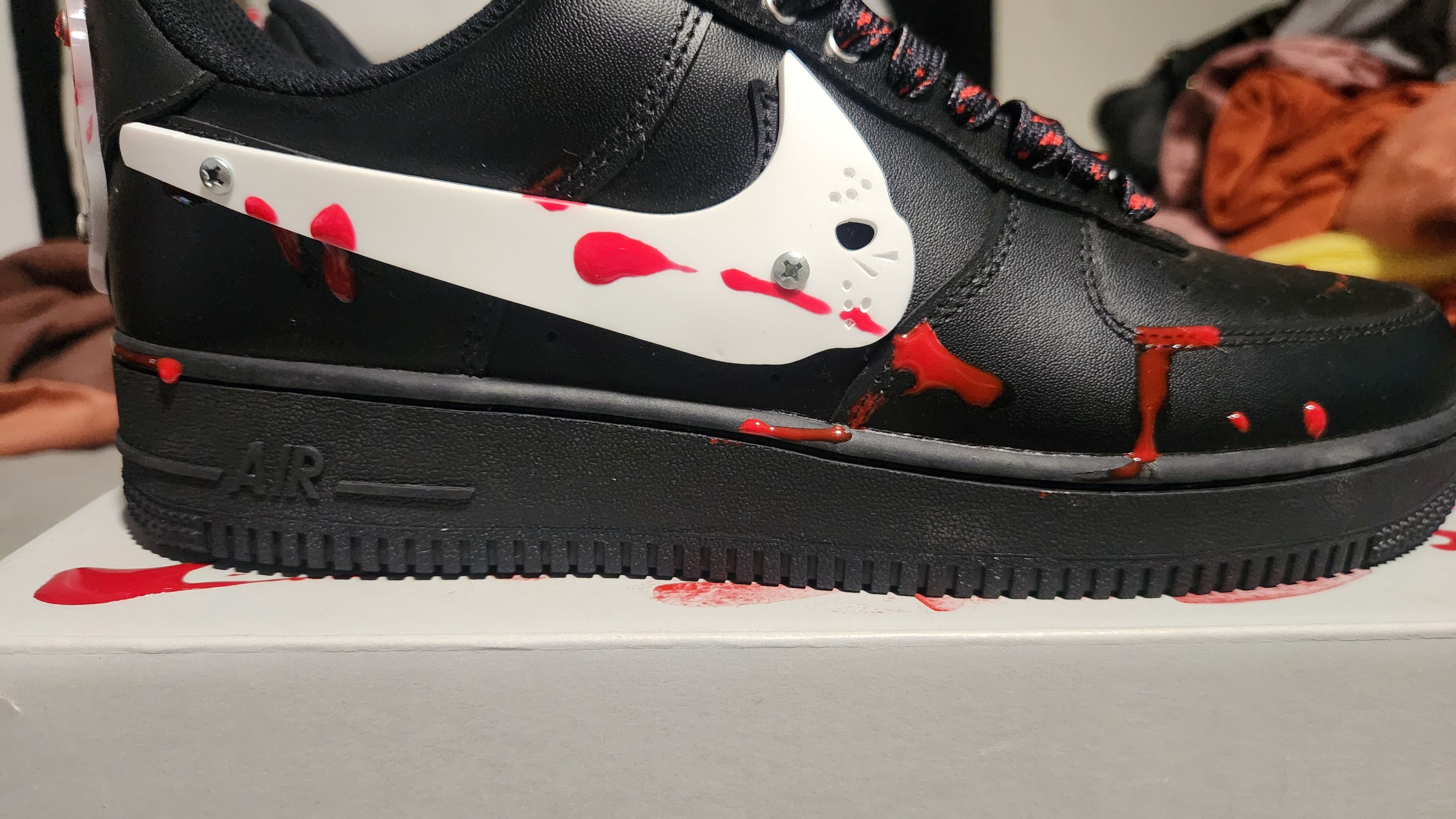 Nike Air Force 1 Custom Jason Voorhees Friday the 13th - Shoe Baker ATL